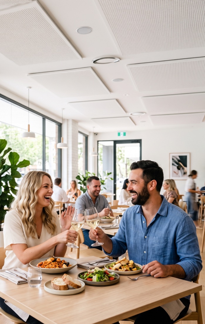 Restaurant guests dining